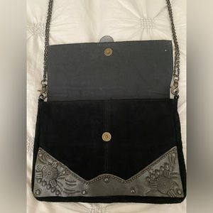 Free People Leather embellished crossbody purse, EUC